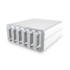 TME-7115 Battery Charger with all 6 bays holding batteries.