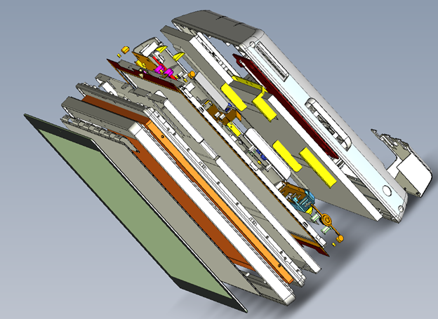 A 3D render of the layers inside a TME-5040-22