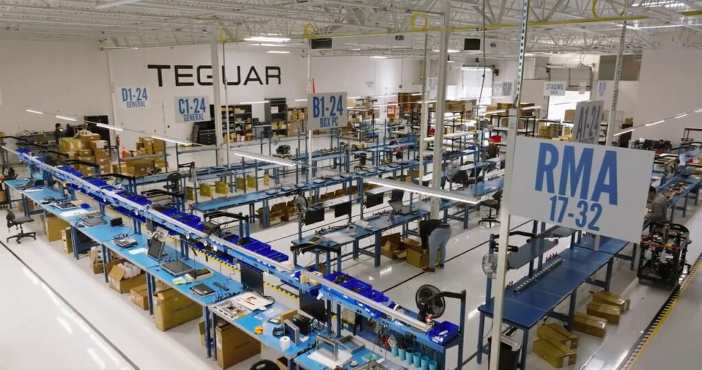 The Teguar warehouse.