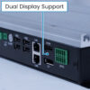 TB-6145 with a label indicating the dual display ports