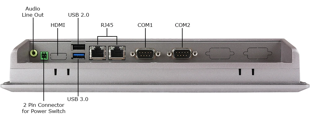10-inch Industrial Computer Inputs/Outputs