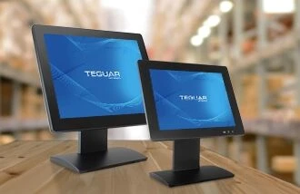 Two sizes of the Teguar TP-3485 series industrial all-in-one panel pc