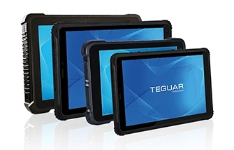 Four varying sizes of Teguar rugged tablets