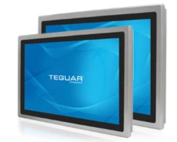 Two sizes of the Teguar TP-5045 touchscreen panel series
