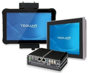 Three Teguar computers suitable for vehicle mounting