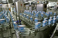 Production line of a dairy factory