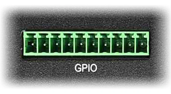 close-up of a GPIO input