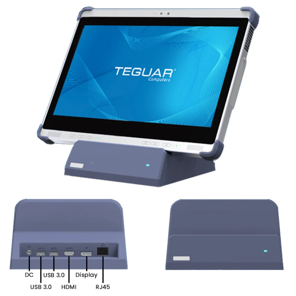 Teguar Medical Tablet optional docking station w/ IOs labeled